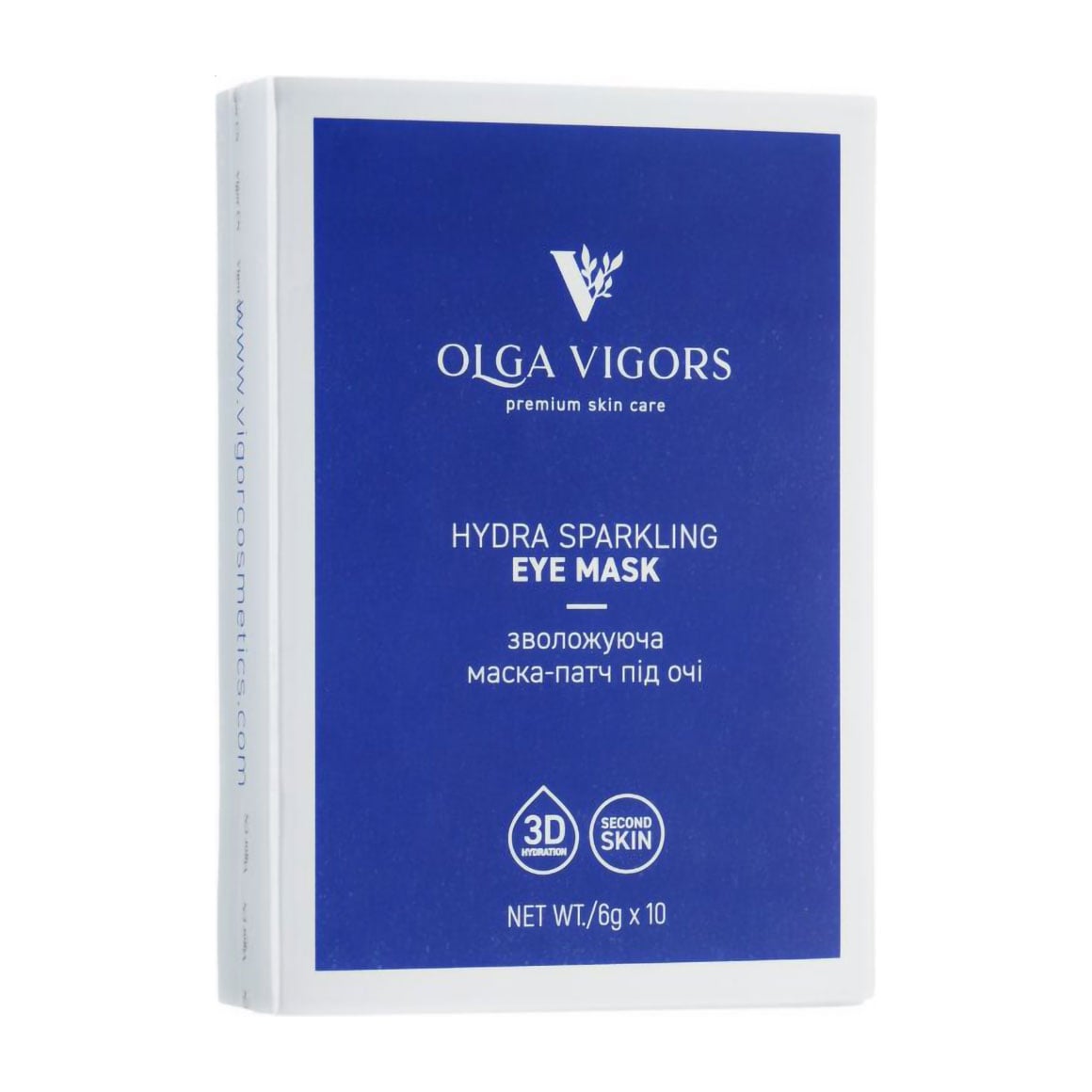 Зволожувальна маска-патч для шкіри навколо очей Vigor Hydra Sparkling Eye Mask, 6 г